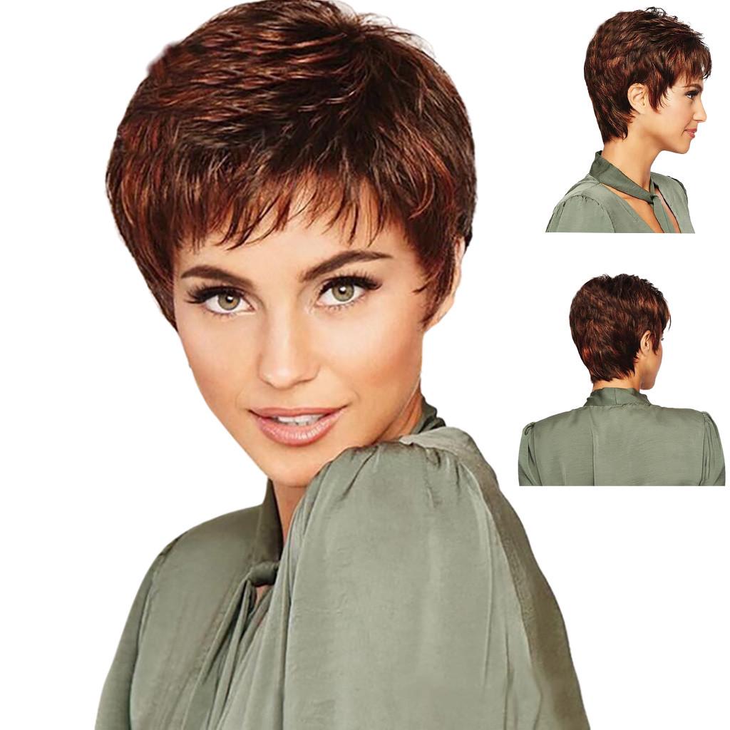 

Модный женский сексуальный полный парик, короткий парик, прямой парик для укладки, крутой парик