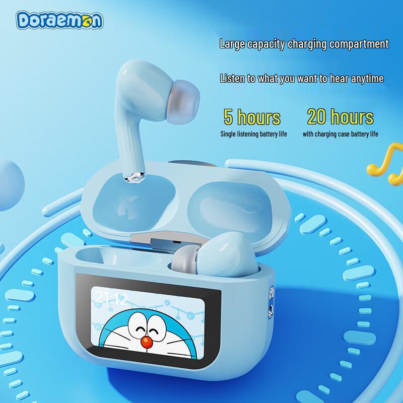 ROCK Doraemon A5 Pro Smart Screen ANC Bluetooth Earbuds