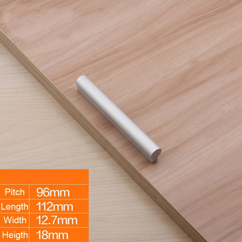 WV Round Handles Minimalist Silver Kitchen Cabinet Storage 64mm-224mm Dressers Door Knobs Drawer Door Single Hole Pulls Hareware