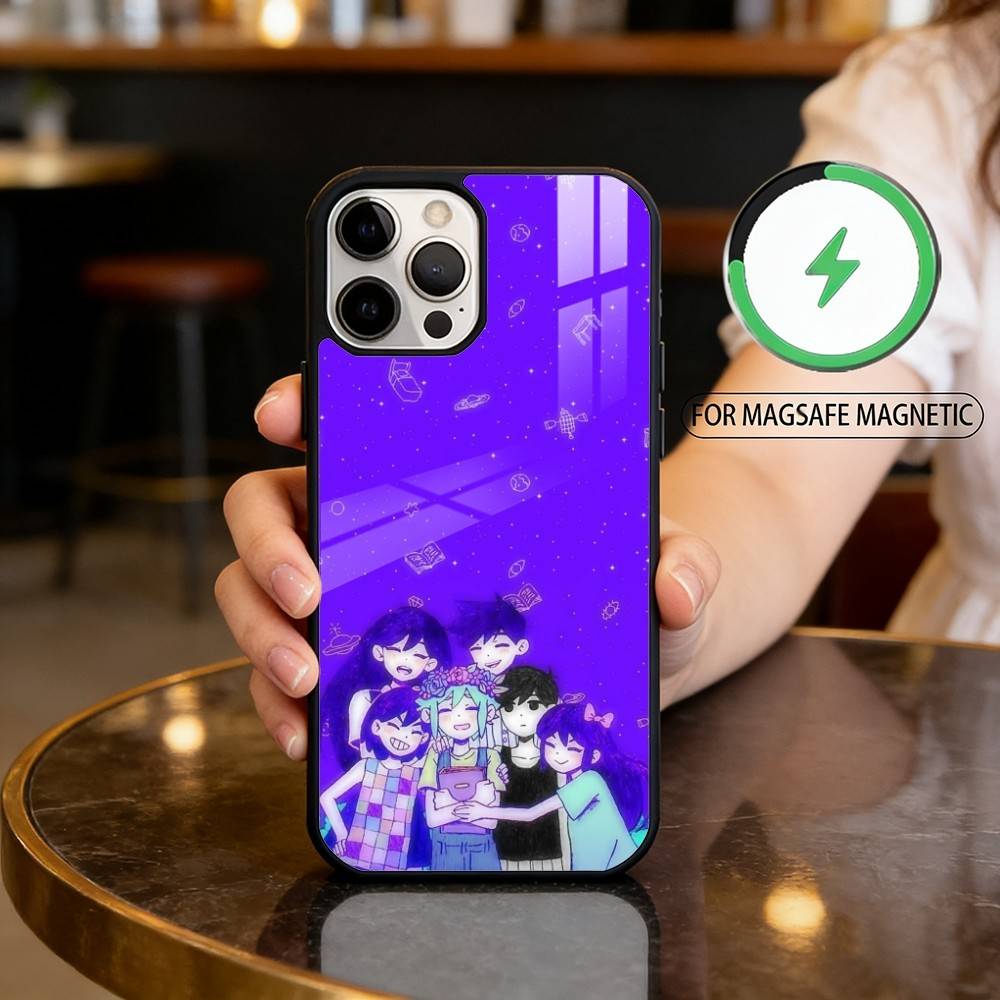 

N-New G-Game O-Omori-RI Phone Case For iPhone17,16,15,14,13,12,11 Plus,Pro Max Magnetic For Magsafe Wireless Charging iPhone16PROMAX