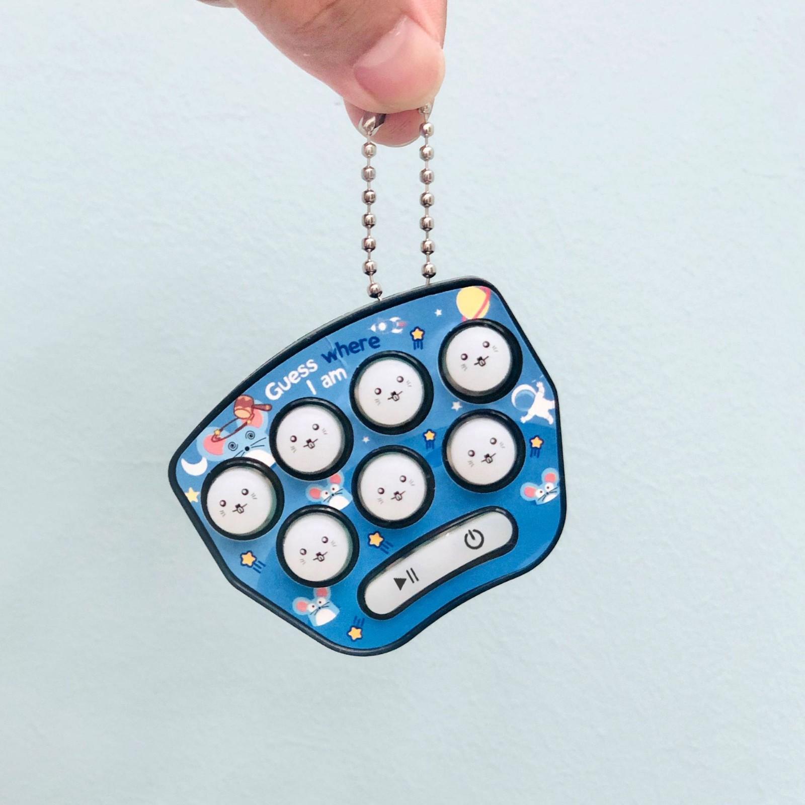 

1/2 шт. Брелок для игры «Ударь крота», Светодиодные электронные игры на память для детей и взрослых темно-синий