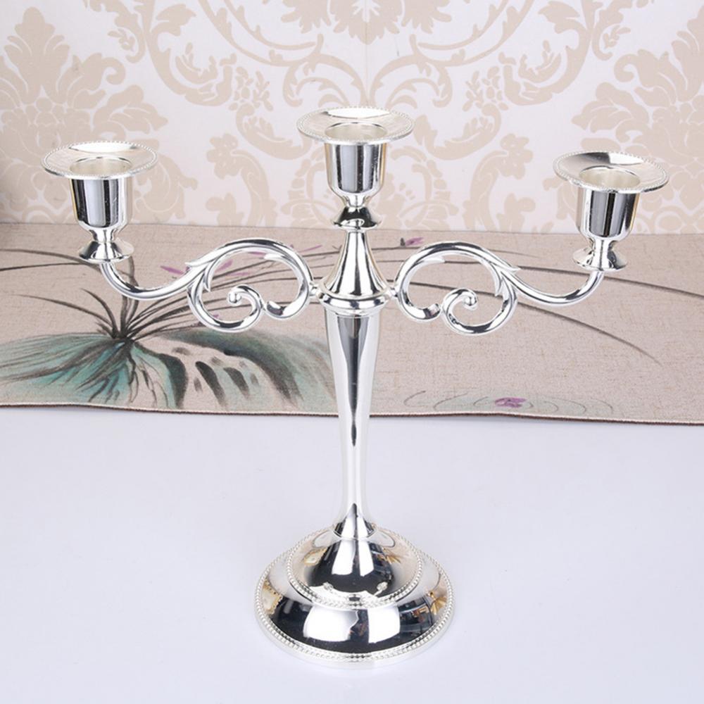Candlestick Metal Romantic Holder 3/5-Arm Candle Dinner Nordic Style Metal Candle Holder Centerpieces For Holiday Wedding Decor