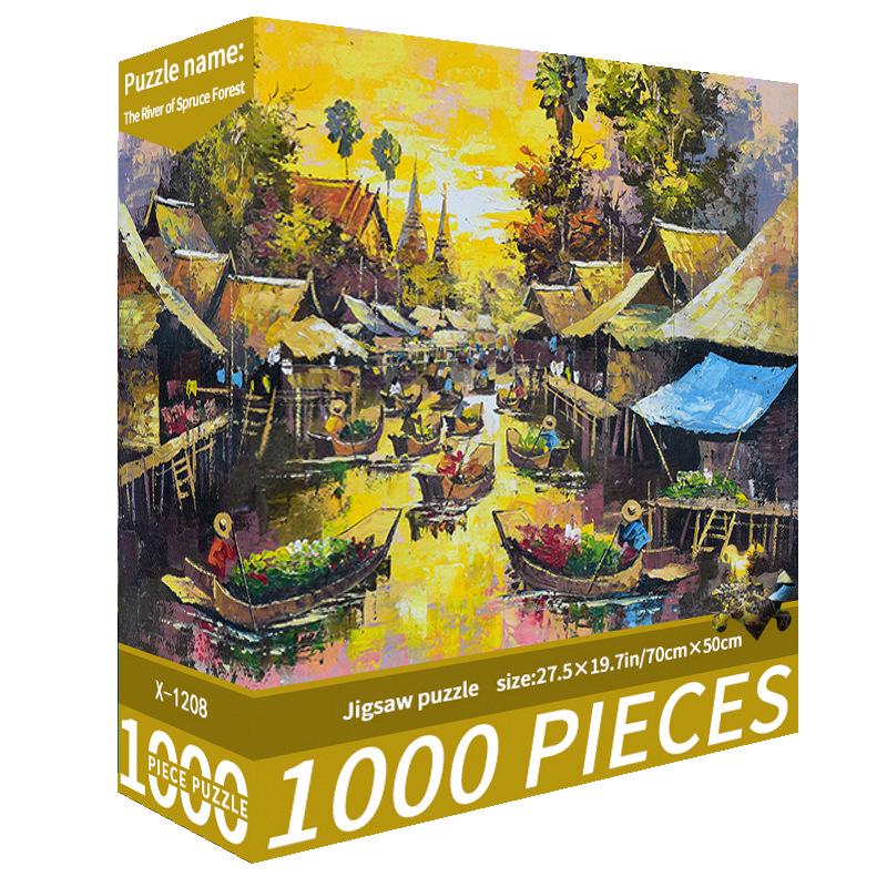 1000-Piece Cute Challenging Educational Jigsaw Puzzle for Adults - Stress Relief Birthday Gift for Her