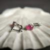 Серебряные серьги с натуральным рубином 2.313ct (2187936)