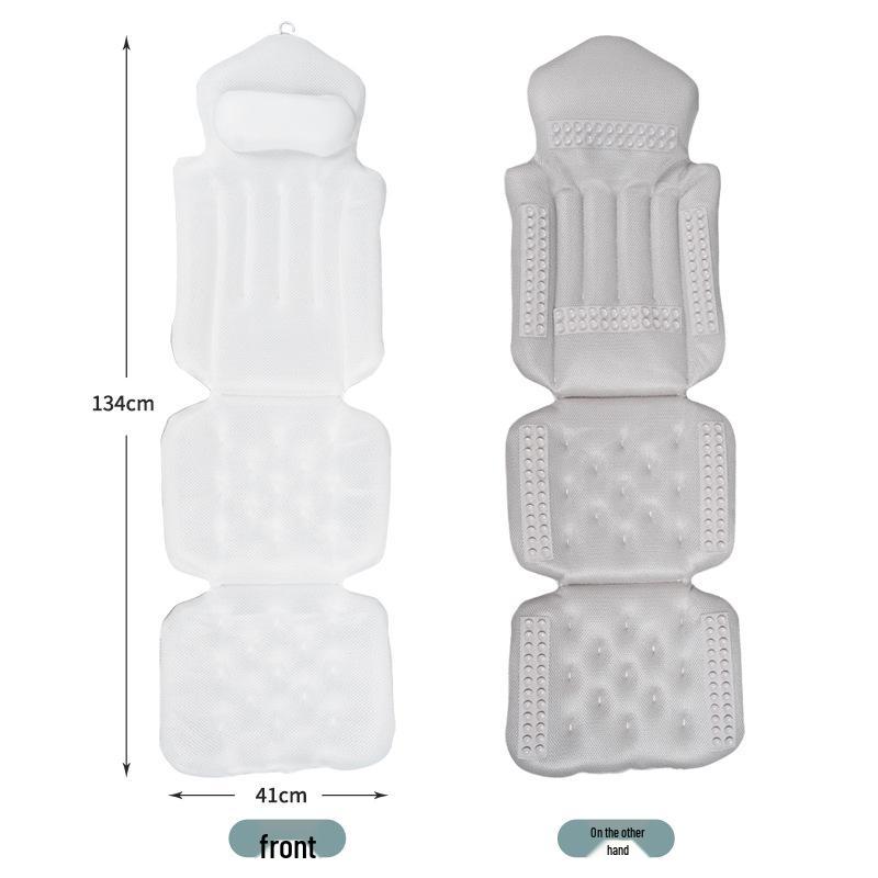 In Stock Cross-Border Full Body Bath Pillow with Suction Cup Backrest Cushion
