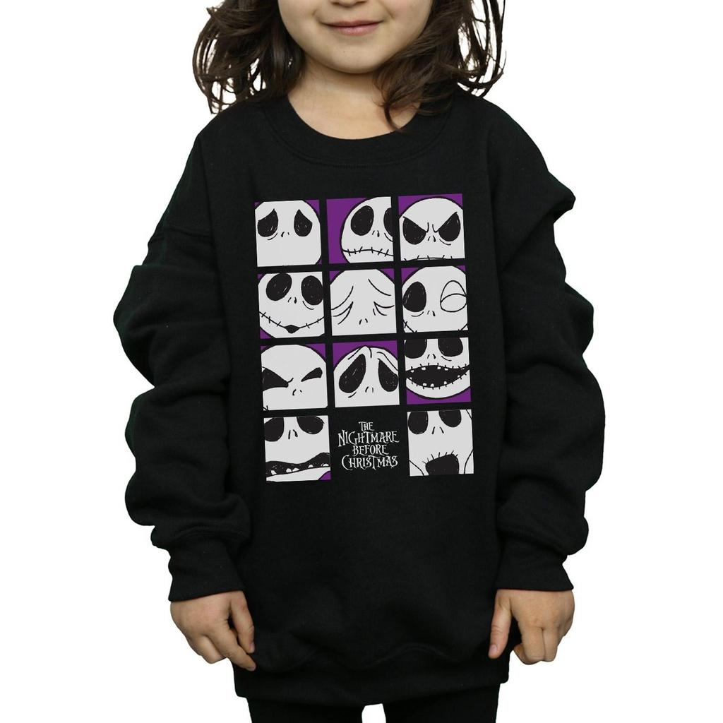 Disney Mikina Dívčí noční můra před Vánoci s mnoha tvářemi Jacka Squares