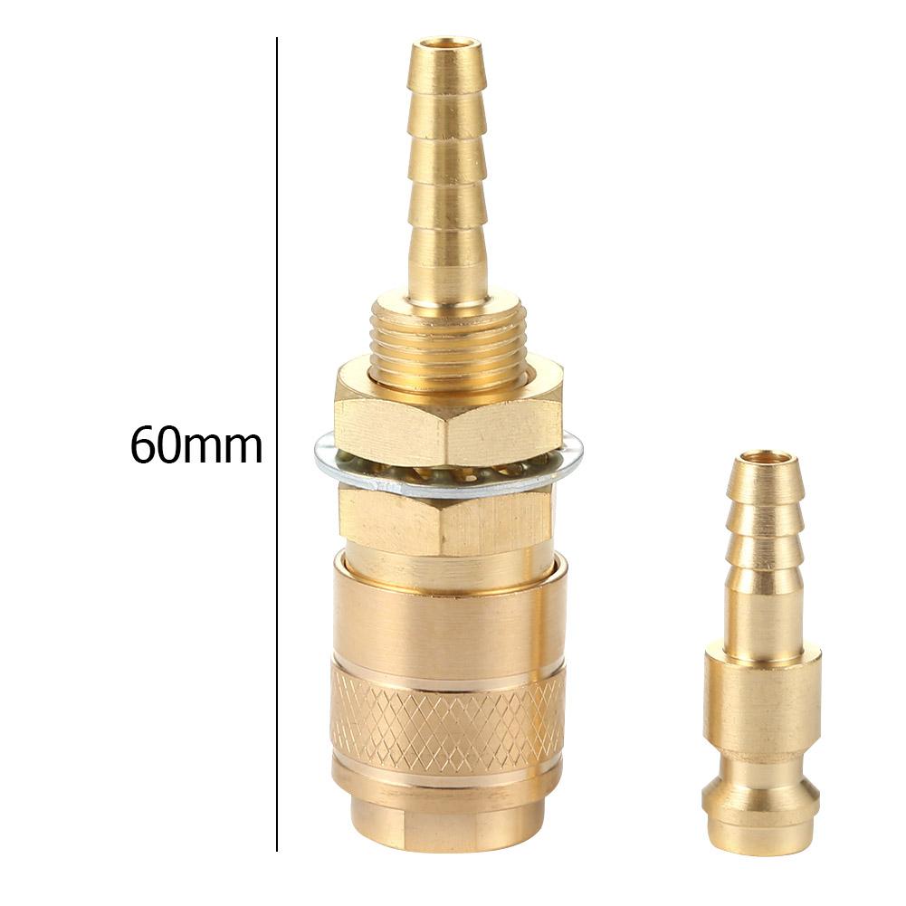 6mm Quick Water Cooled Gas Adapter Water Cooled Gas Adapter Quick Connect Fittings Hose Connector for MIG TIG Welder Torch