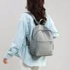 Solid Color Backpack Women's Large Capacity Nylon Bag Student Schoolbag