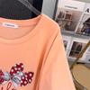 Women's Plus Size Slimming Loose Fit Short-Sleeve Round Neck Mid-Length T-Shirt (200/300/350 Jin)