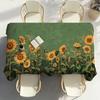 Sunflower Painting Table Cloth Party Decor Dining Room Home Kitchen Patios Waterproof Stain-Proof Table Cloth