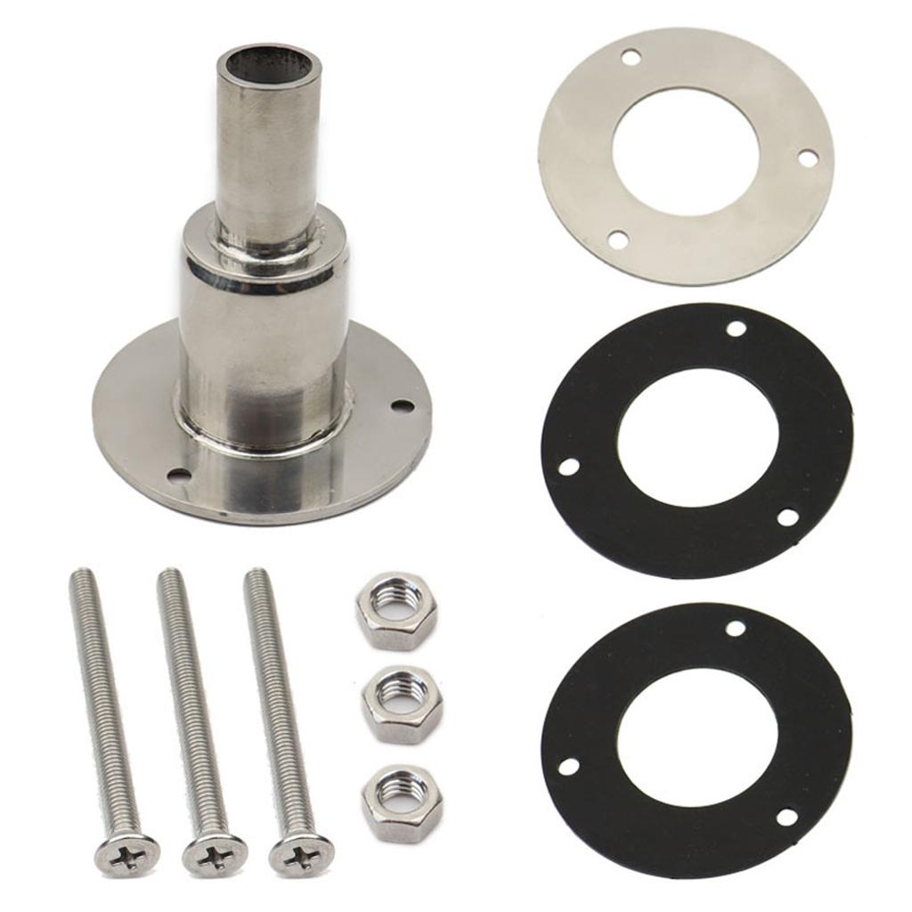 Thru Hull Exhaust Skin Stainless Steel Marine Exhaust Port Fittings for RV Boat Diesel Parking