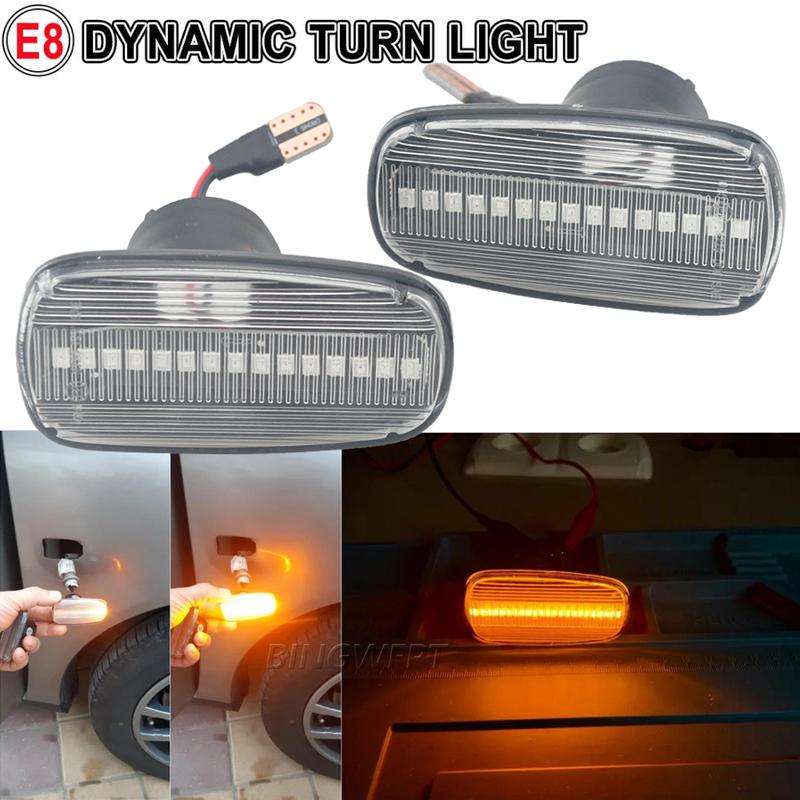 Dynamic LED Turn Signal Light Side Marker Lamps For Toyota Prius Kluger Land Cruiser 200 Prado 120 RAV4 Altezza Lexus IS200