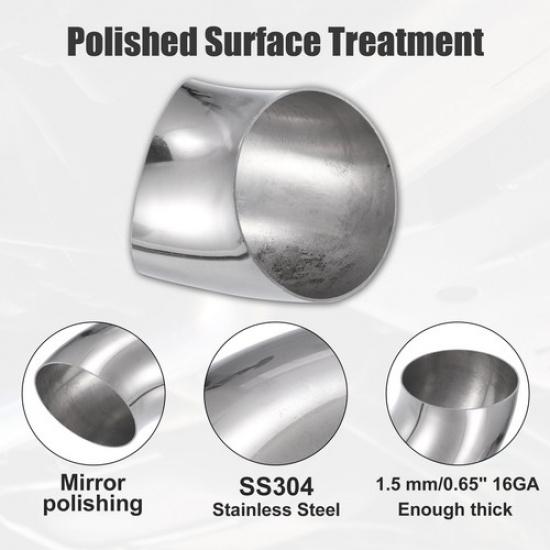 OD 35" 45 Degree Mandrel Bend Elbow SS304 Stainless Steel Bend Exhaust Tube