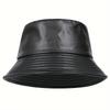 Wintermode Fischerhut Kunstleder Winddicht Warm Fischerhüte Herren Damen Wild Trendkappe Panama Fischerkappen Gorras