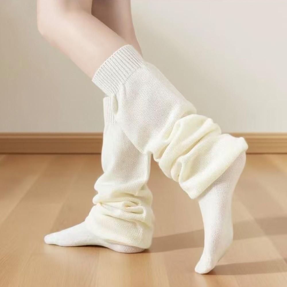 Solid Color JK Knee High Socks Korean-Style Mid-tube Socks Sock Sleeves Women's Leg Warmers Girl