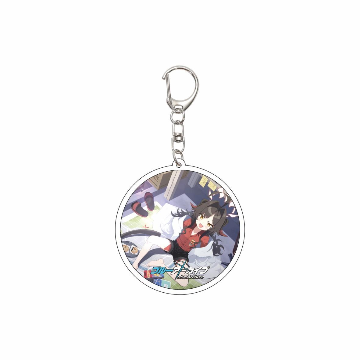 

55MM Anime Blue Archive Keychain Hayase Yuuka/Ushio Noa/Tsukatsuki Rio Key Chain Acrylic Model Plate Christmas Gifts 55mm
