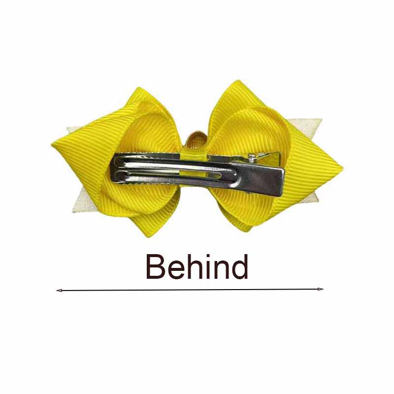 Children's Bow Hair Clip with Rhinestone Bee Design - Bestseller Girls' Headdress