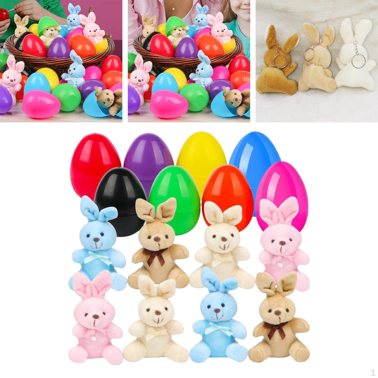 

Пасхальное яйцо и плюшевый кролик игрушка набор Декоративные предметы для праздников Идеи подарков Коллекционные предметы 8 Set