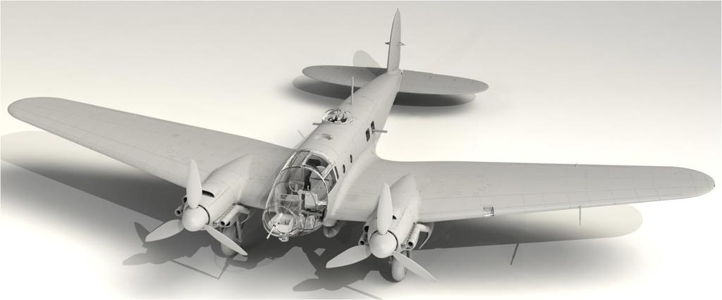 ICM ICM Druhá světová válka Německá armáda bombardér Heinkel Plastový model 48264 1/48 He111H-20