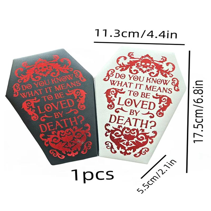 Gothic Jewelry Box Coffin Shaped Multi-Compartment Organizer Trinkets Storage Display Halloween Gift Packaging Box Portable