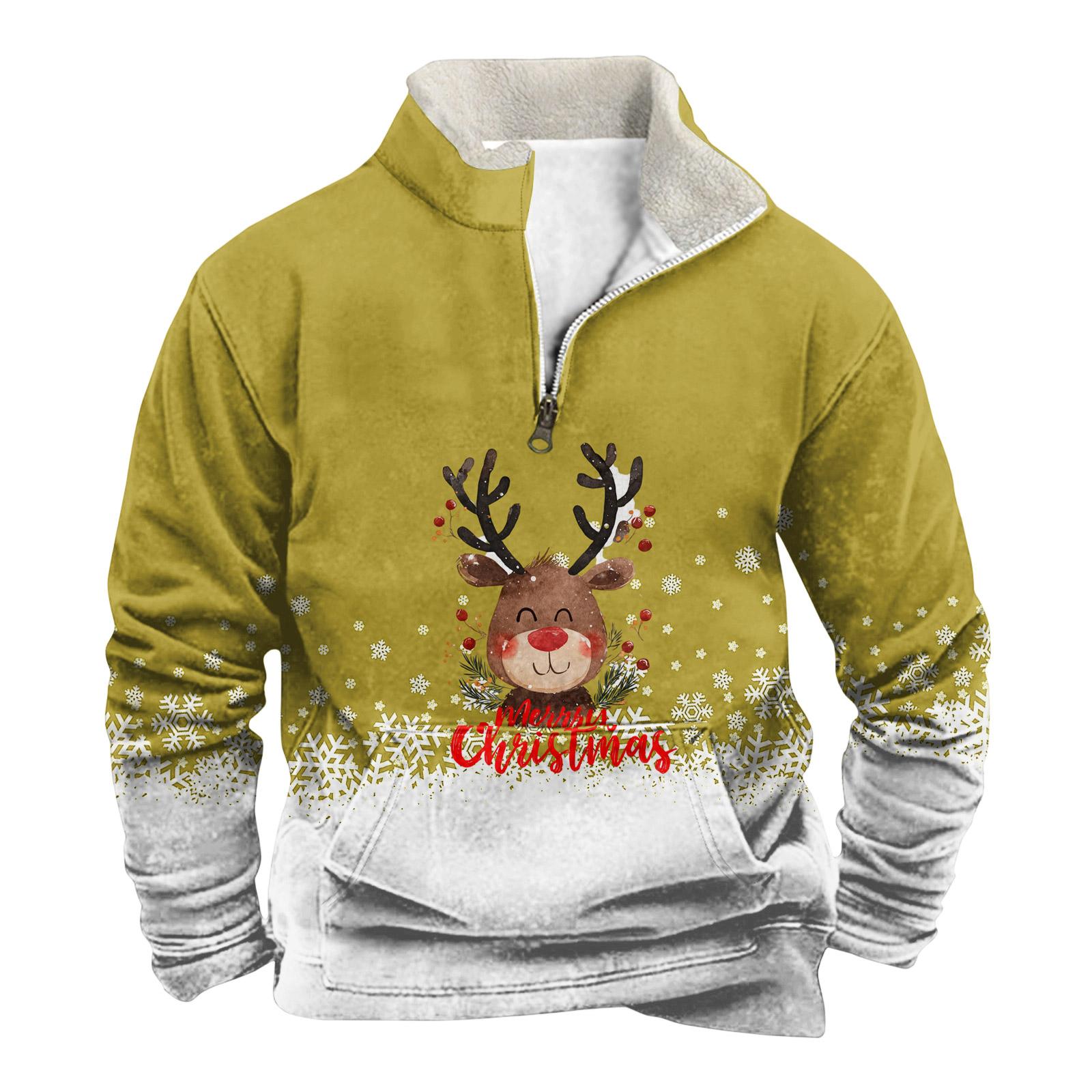 

Весенняя и мужская толстовка с воротником-стойкой — это повседневные свитера для активного отдыха, топы M жёлтый