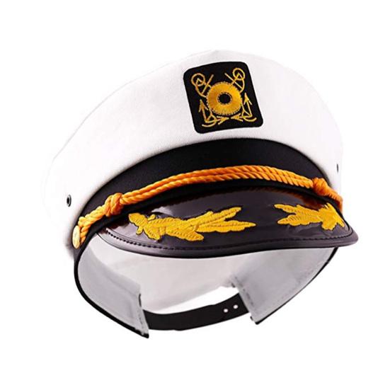 Unisex Adjustable Adult Boat Captain Navy Cap Costume Dress Party Sailor Hat