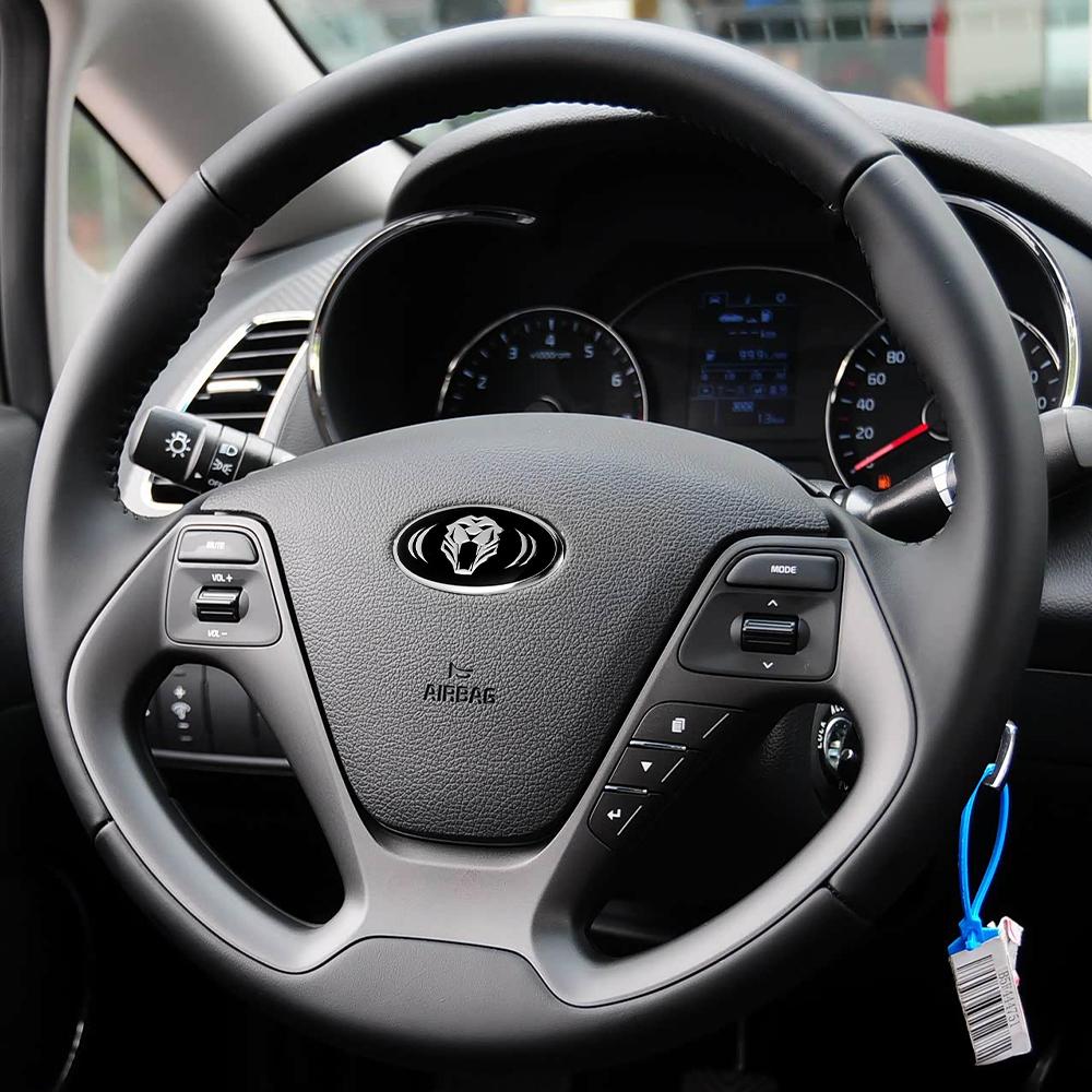 BDTINA1 3D Aluminum Car Steering Wheel Interior Sticker Emblem For KIA Sportage Ceed Sorento Cerato Optima Picanto Rio Soul Cadenza Niro