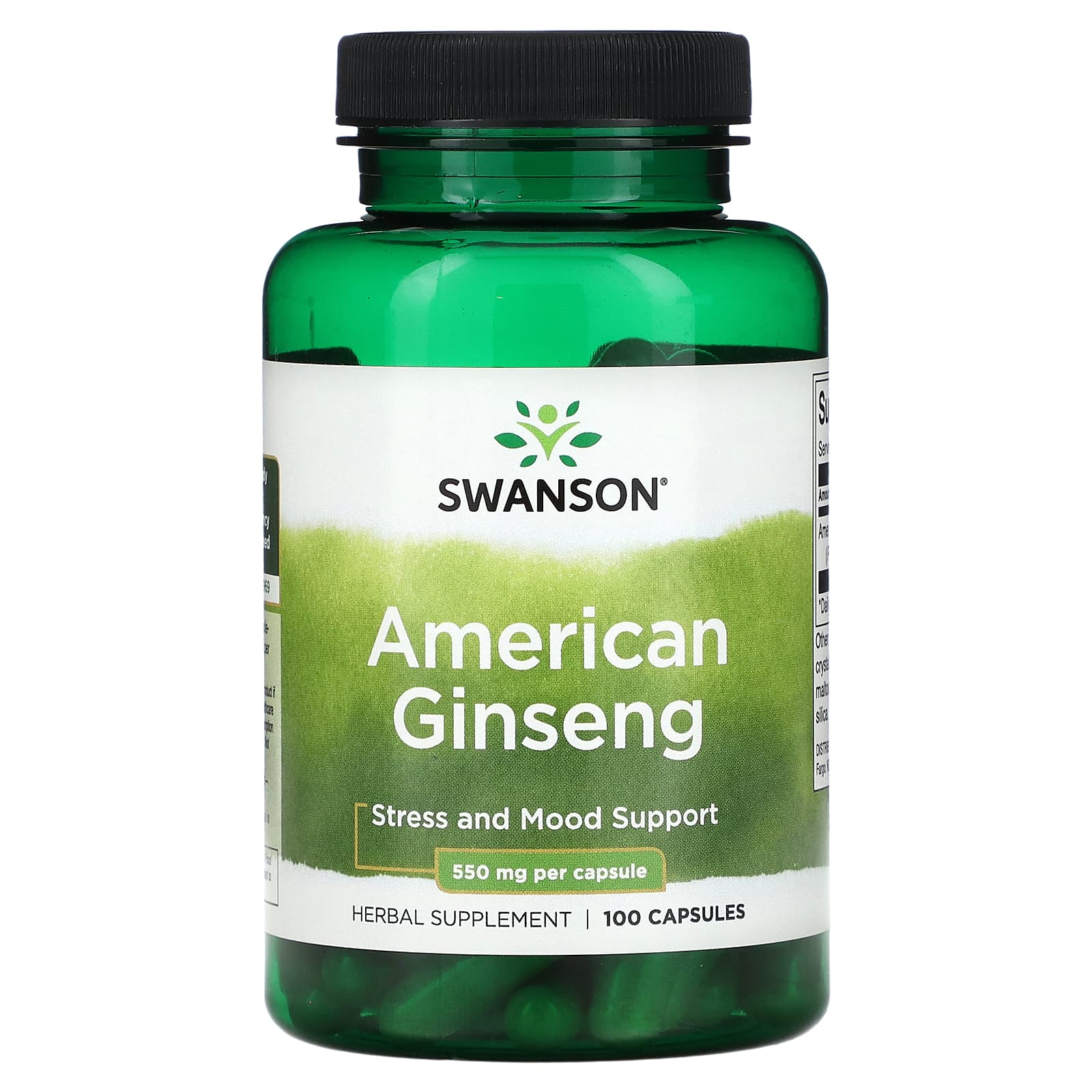 

Swanson, American Ginseng, 550 mg, 100 Capsules