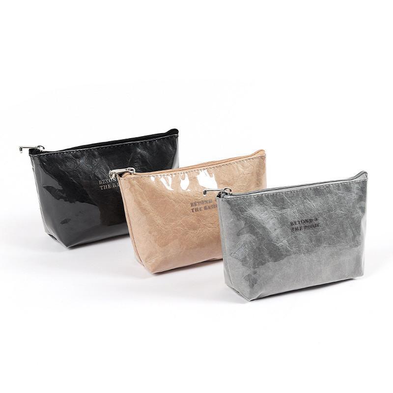New Tyvek Dupont Paper Cosmetic Bag Women Large Capacity Travel Waterproof Wash Bag Tpu Dupont Paper Factory