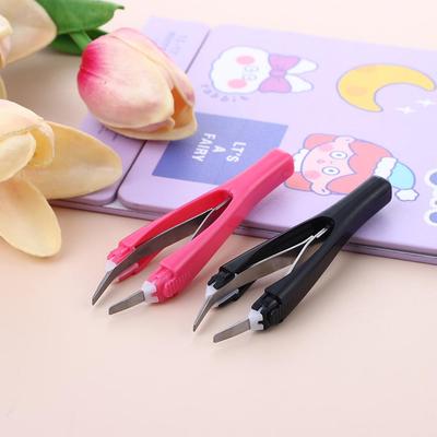 Professional Slant Tip Hair Removal Blackhead Removal Eyebrow Pinch Clip Clamps Automatic Eyebrow Tweezer Makeup Tool