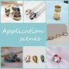 Set of 6 Grooved Finger Rings Fashionable Empty Rings DIY Rings Material