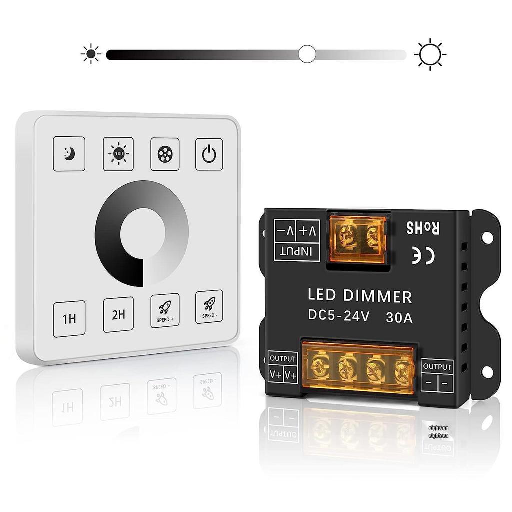 High Power 30A LED Strip Light RF Touch Panel RGB Controller (12V-24V)
