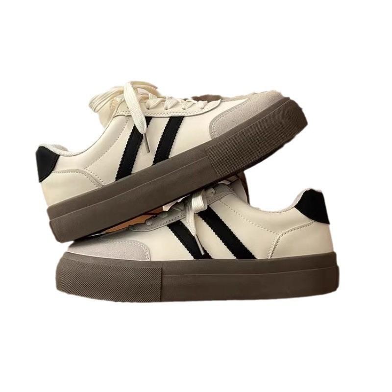 Korean Version of Dexun Shoes Women's Shoes 2025 New Spring and Autumn Platform White Shoes Retro Forrest Gump Shoes Casual Sports Board Shoes