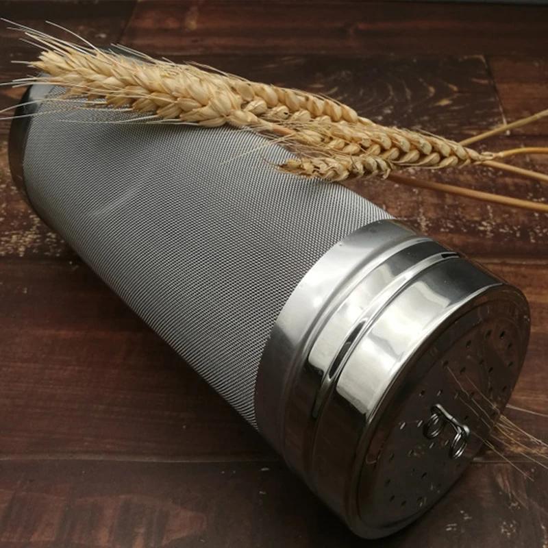 300mikronový nerezový filtr na domácí pivo s hákem na vaření piva
