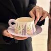 Retro Office Water Cup Girls High Value Coffee Cup Exquisite Ceramic Cup Set Souvenir Birthday Gift