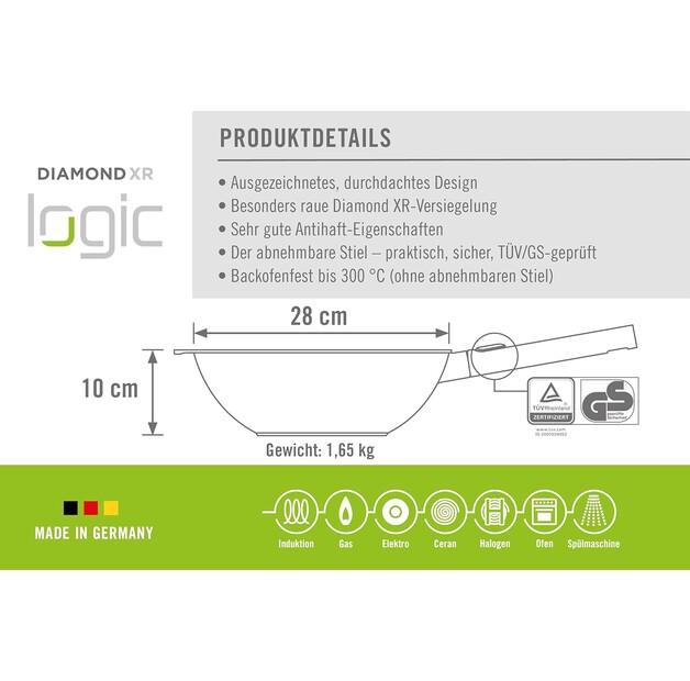 Wok Pan Woll Logic XR 28 Cm with Polished Coating (11028PLCI)