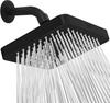 6 Inches High Pressure Rain Shower Head with Arm 1min Installation Polished Chrome Rainfall Showerhead Anti-Clogging Nozzles