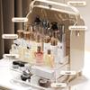 Large Capacity Dustproof Cosmetic Storage Box with Desktop Drawer for Skincare and Makeup