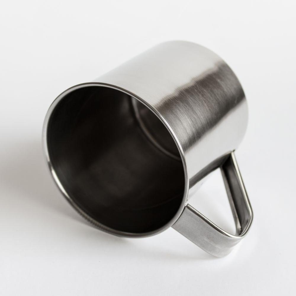 Kubek Stalowy Metalowy Garnuszek Turystyczny Piknikowy Wędkarski 600 ml