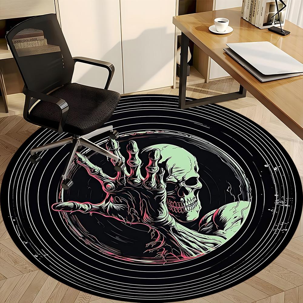 1pc Zombie Hand Office Round Area Rug, Indoor Mat Suitable ForOffice, Under Office Chairs Bedroom Living Room Home Decor, Room Deco Q111