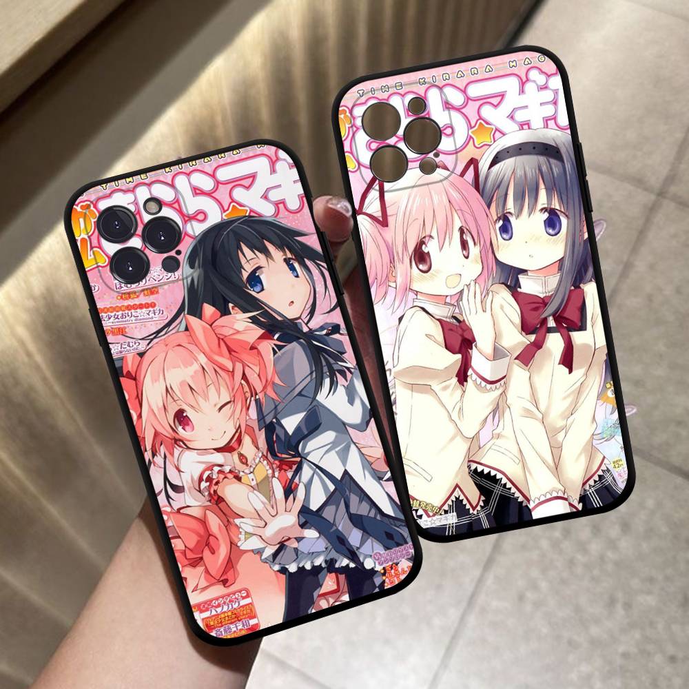 Popular Anime Girl Anime Black Soft Silicone Phone Case For Iphone17 Air 16 15 14 13 12 11 Mini Pro Max Plus