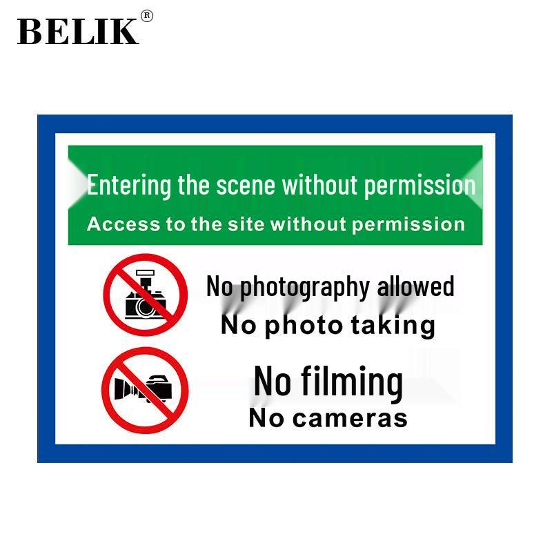 BELIK AQ-55 No Photography/Videography Warning Sign 30*22CM