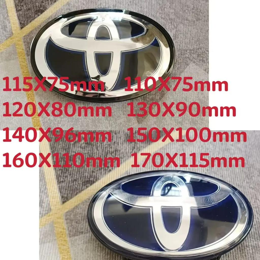 3D Car Logo Front Grill Hood Hybrid Blue Emblem for Toyota Corolla Camry RAV4 Hilux CHR Highlander Yaris Vios Alphard Prius Reiz