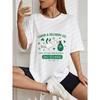 Oversized T-Shirt with Green Stork & Clover Print – "LABOR & DELIVERY CO." Fun Lucky-Themed Top