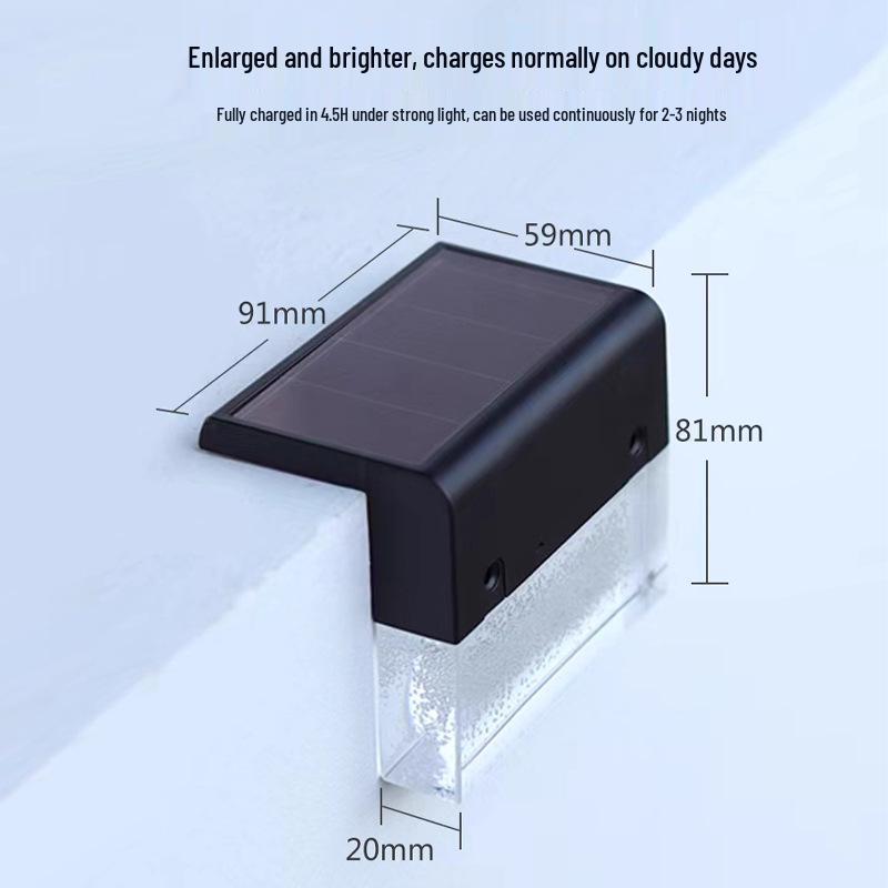 Solar-Powered Waterproof Outdoor Wall & Fence Light for Garden, Yard, Balcony, and Courtyard Atmosphere