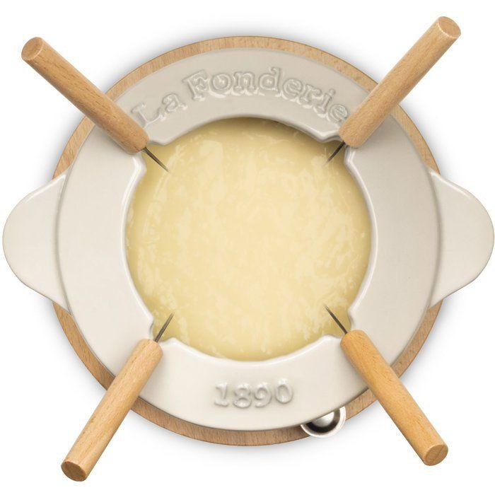 Fondue en fonte émaillée - LA FONDERIE 1890 - MONT JOLY - 1,2 L - 4 personnes - Beige