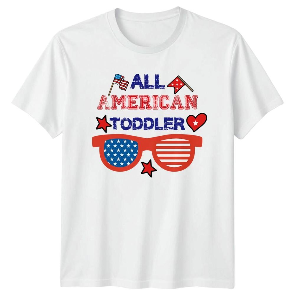 All American Toddler Fourth of July Patriotic Kids Unisex Unisexs Unisexs Graphic S