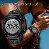 Mens wristwatch digital 50 meters water-resistant date day week alarm LED display multifunctional sports watch stylish outdoor includes instruction