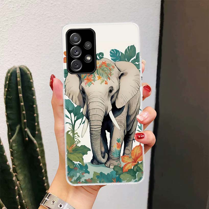 Elephant Mandala Aztec For Samsung Galaxy A16 A15 A14 A13 A56 A55 A54 A53 Phone Case A36 A35 A34 A33 A26 A25 A24 A23 A05S A04S A