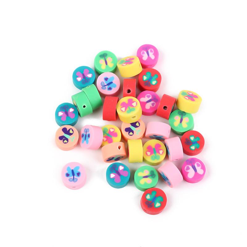 Diy Polymer Clay Soft Ceramic Beads, Round Soft Ceramic Beads Handmade Jewelry Accessories